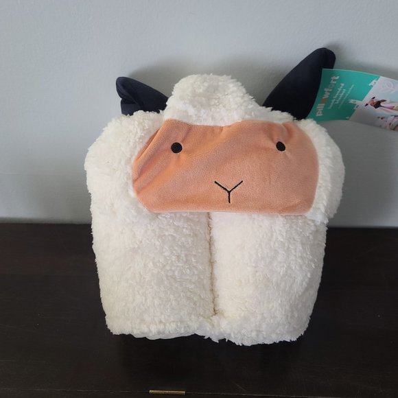 Pillowfort Bedding Pillowfort Lamb Hooded Blanket With Hand Pockets